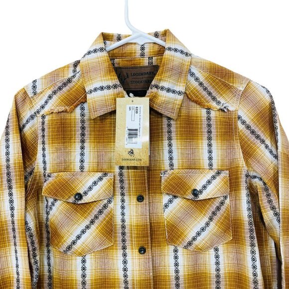 NWT Legendary Stockyards‎ Women's XS All American Western Plaid Shirt NEW - Picture 4 of 8